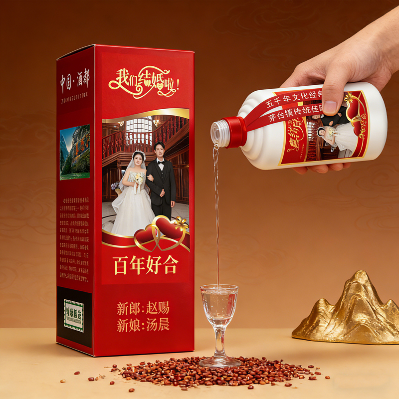 婚礼定制酒图片