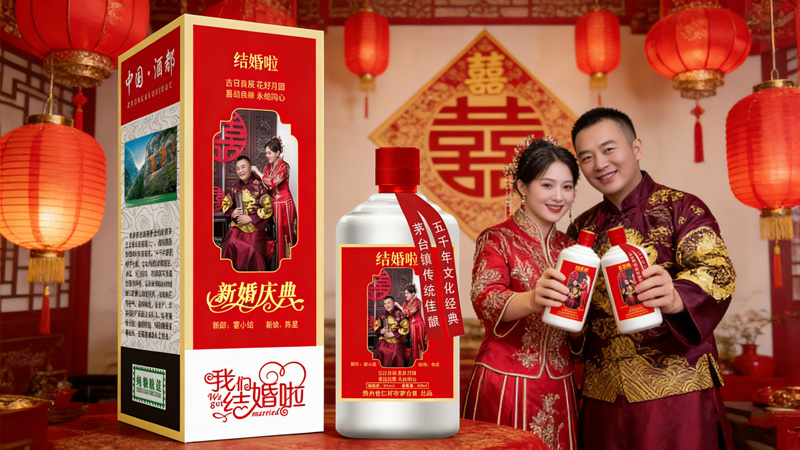 结婚定制酒图片