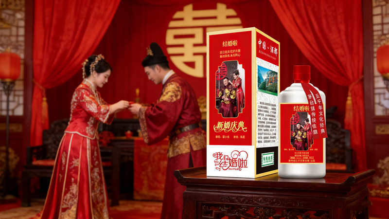 结婚定制酒图片