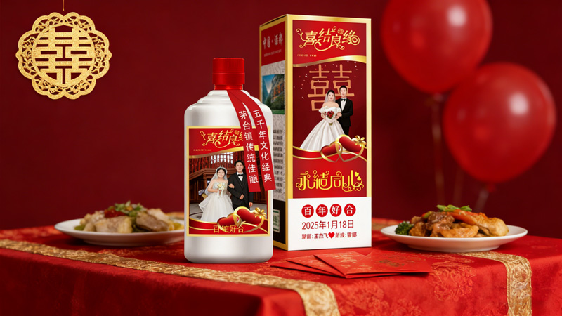 婚宴定制酒图片