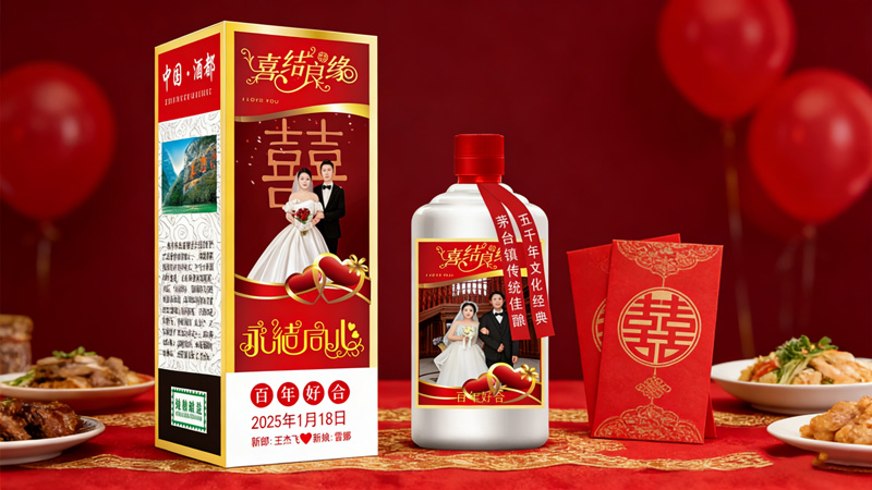 婚宴定制酒图片